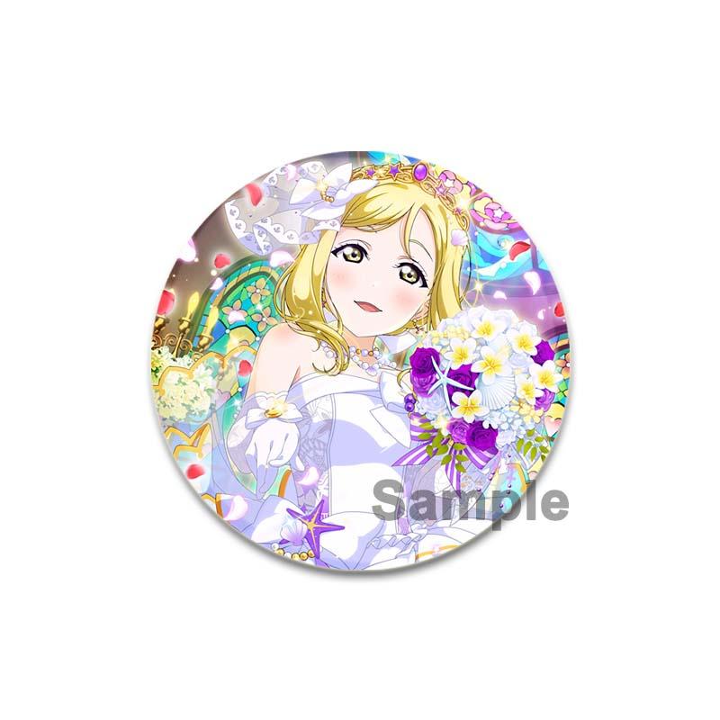 32/44/58mm LoveLive!SuperStar!!Ping An Pansy Tang Coco Round Brooch Clothing Lapel Pin Souvenir Soft Button Decorative Hat Badge
