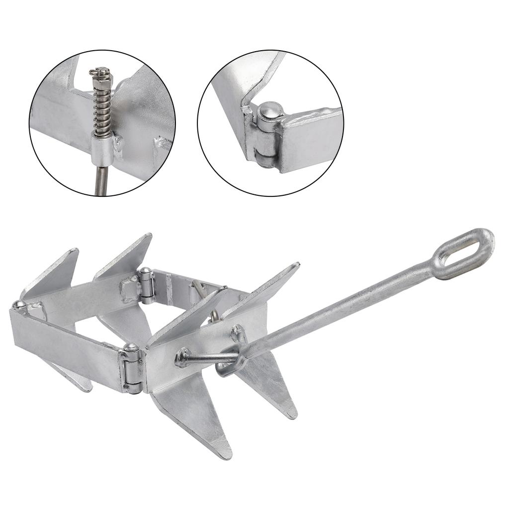 13 фунтов Слайд-бокс Стальной якорь Складной куб Якорь горячего цинкования Для лодки Гидроцикл