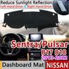 Противоскользящий коврик для Sentra B17 B18 2013 ~ 2022 Pulsar Sylphy, чехол для приборной панели, солнцезащитный козырек, ковер, автомобильные аксессуары, коврик
