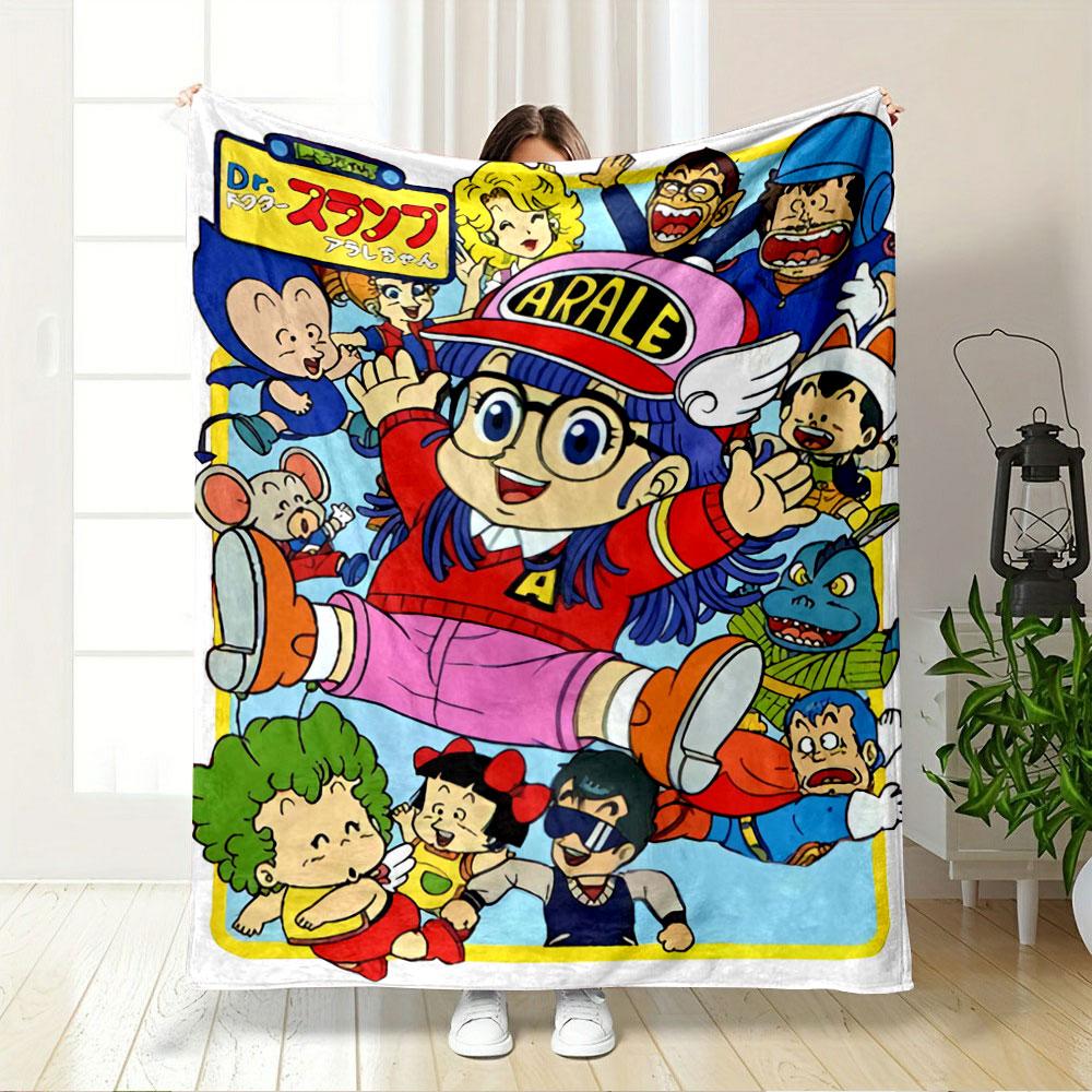 Brightly colored cartoon characters in a lively, playful group scene. for all seasons blanket lunch break throw gift