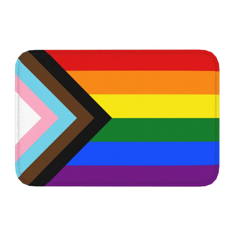 Gay Pride Flag Drip Doormat Anti-Slip Bathroom Kitchen Mat Living Room Floor Door Entrance Carpet Rug