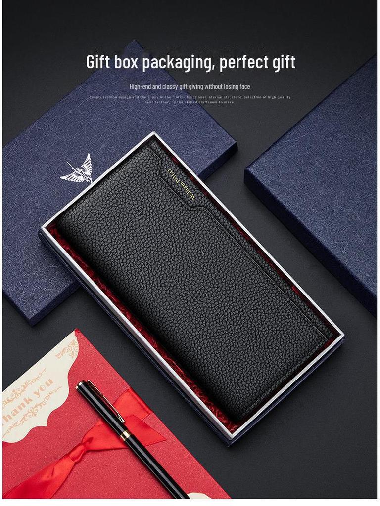 Мужской длинный кошелек и держатель для карт King Paul из натуральной кожи с отделениями для нескольких карт