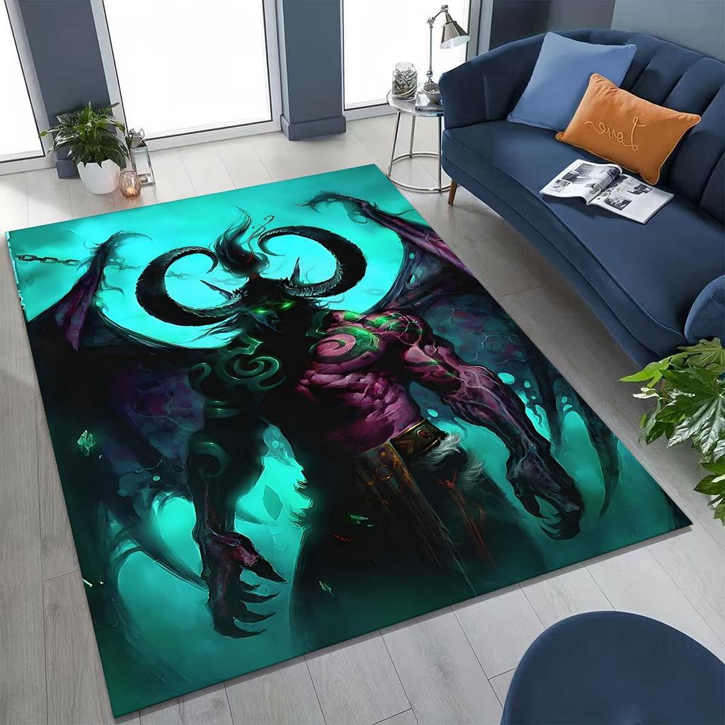 WOW World of Warcraft Артас Демон Иллидан Сильванас Ковер для Спальни Гостиной Дивана Дома Придверный Коврик Декор, Детский Нескользящий Коврик