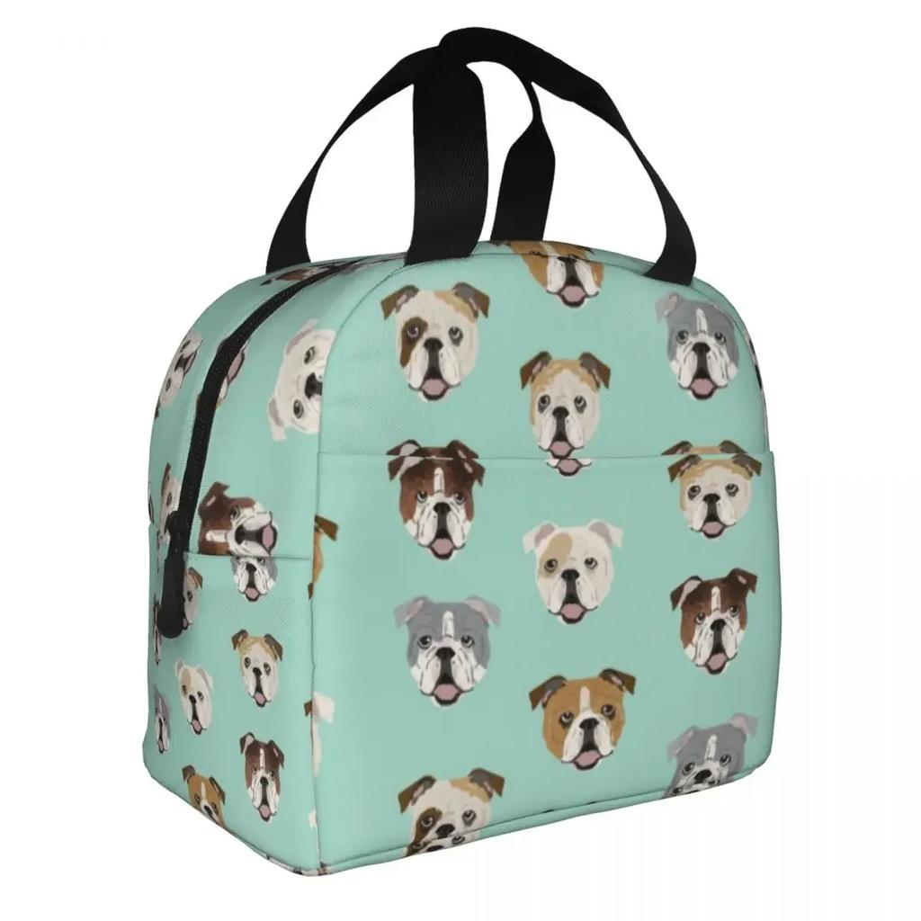 Ланч-бокс с изображением британского бульдога для женщин, портативный герметичный охладитель, термосумка для еды, для детей, школьников