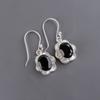 Натуральный черный оникс драгоценный камень 925 стерлинговое серебро ювелирные изделия ручной работы серьги 1.30" EE-11-15