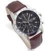 SEIKO Chronograph Watch Genuine Leather Belt Set Domestic Seiko Official Distribution Product Black Deep Brown Belt SND367P1-DB