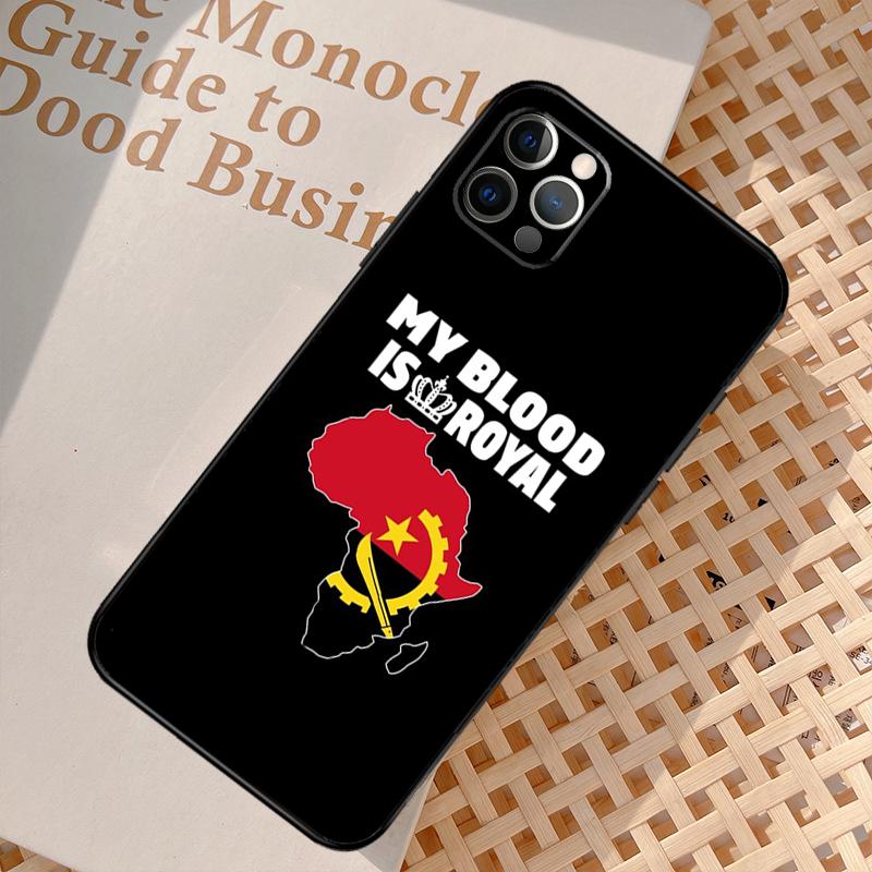 Чехол с флагом Анголы для iPhone 16 13 11 12 14 15 Pro Max mini XR X XS MAX Plus Чехлы