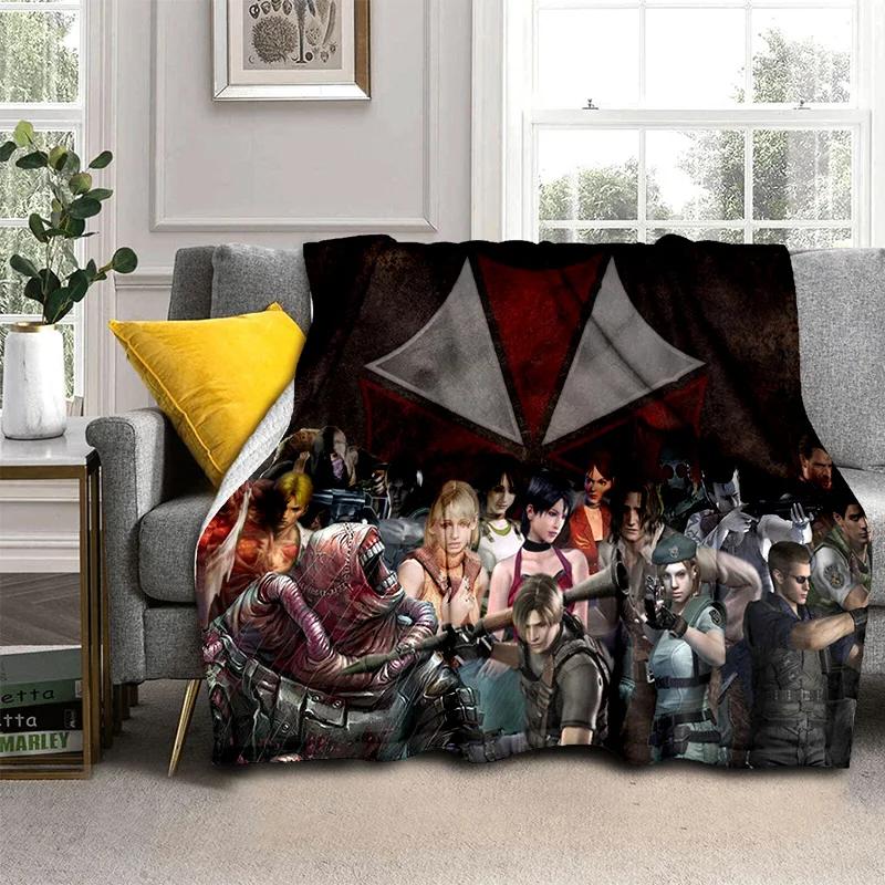 3D R-Resident Evil Gamer Games Одеяло, мягкое одеяло для дома, спальни, кровати, дивана, пикника, путешествия, офиса, отдыха, одеяло, детское одеяло