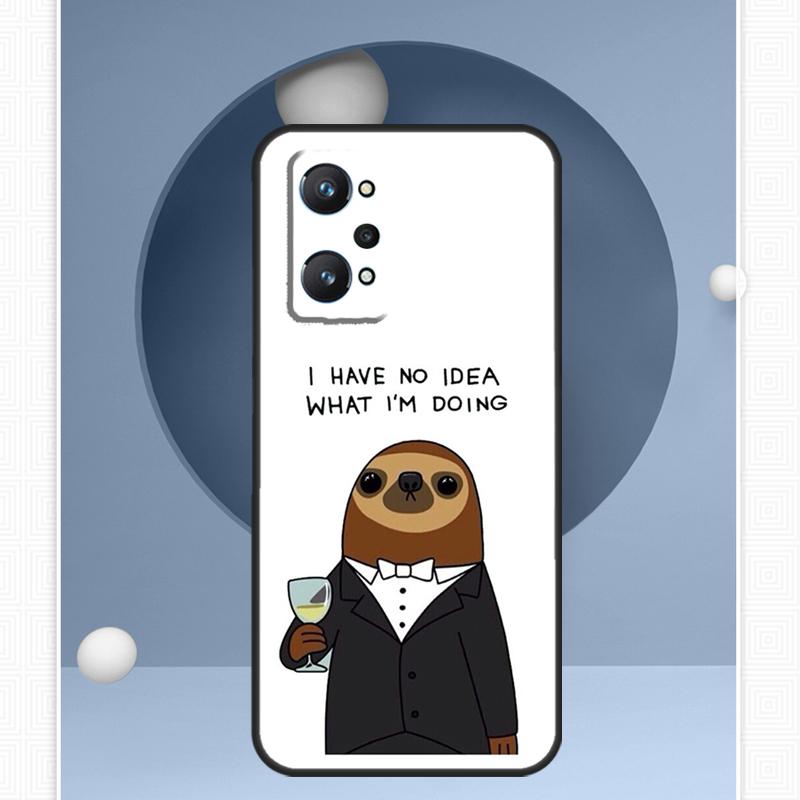 Sloth Cute Animal For Realme C55 C33 C30 C21Y 10 Pro Plus GT Neo 5 3 3T Case For OnePlus 11 10 Pro Nord 2 2T