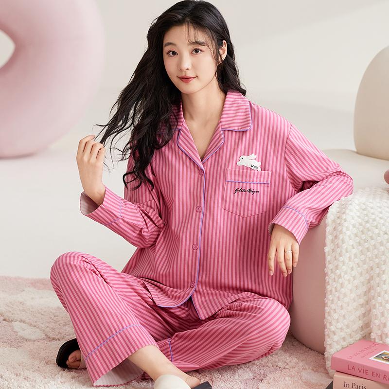 Пижамный комплект Purple Tulip, женская одежда для сна, хлопковая, с длинными рукавами, длинные брюки, осенне-зимняя пижама для девочек, мягкая, уютная, на пуговицах, милая