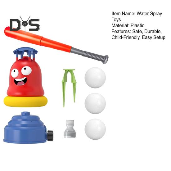 Разбрызгиватель воды, бейсбольная игрушка для детей, игра во дворе, летняя водная игра 2 в 1 с забавной игрушкой-разбрызгивателем, устойчивая водяная колонка, простая установка, уличные игрушки для мальчиков