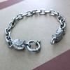 Men Womens Dragon Head  O Link Chain Stainless Steel Bracelet Gift Jewellry
