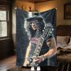 Guitarist Top Hat Guitar Soft Comfortable Blanket Suitable All Seasons Perfect Gift Office Nap Outdoor Travel