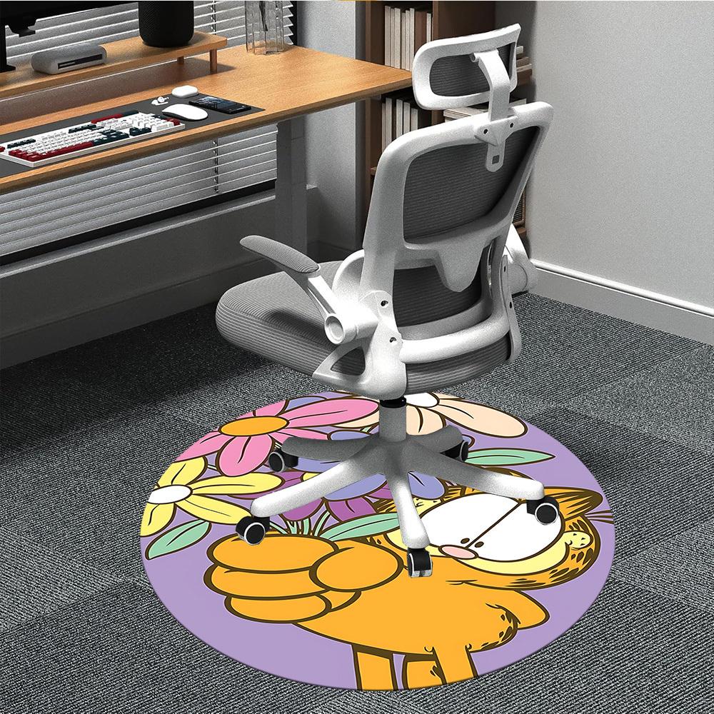 1 шт. Круглый ковер Garfield для офиса, под офисные кресла, спальни, гостиной, домашний декор, декор комнаты