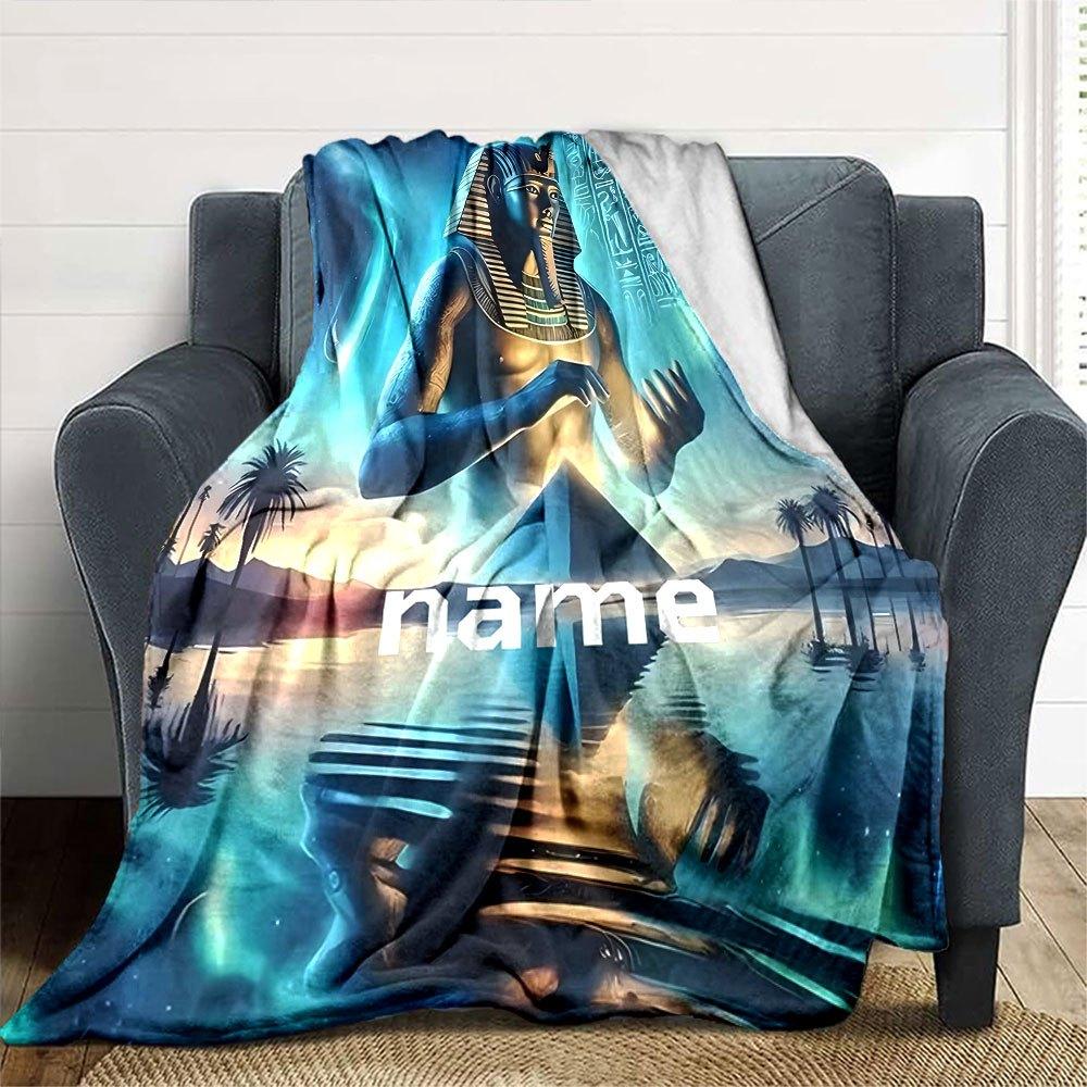 Pharaoh'S Pyramid Reflection Lightweight Customizable Blanket Customize Text Warmthful Decor Great For Sofa Couch Office Bed Picnics For All Occasions