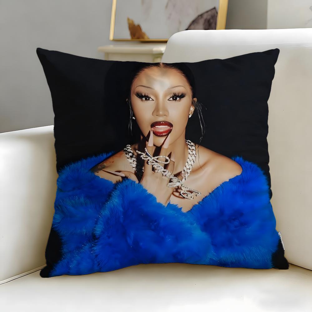 Рэп-исполнительница Cardi B Наволочка Мягкая Легко стирающаяся Универсальная для Дивана Кровати Путешествий и Офиса