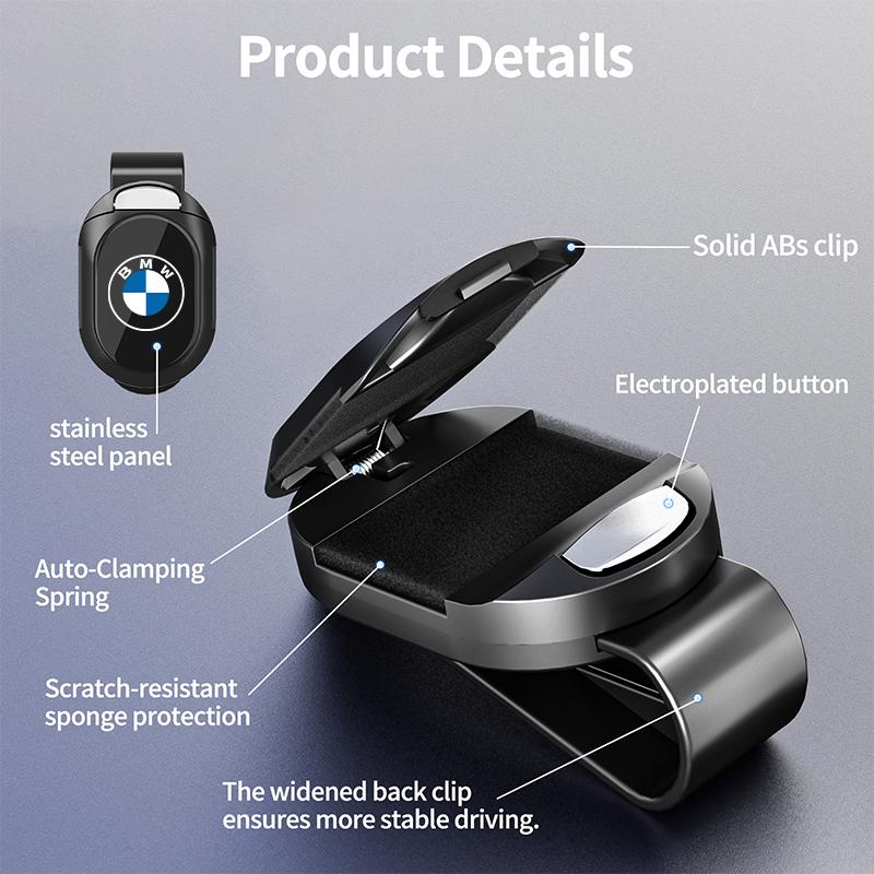 UVGK5 Car Sun Visor Clip Glasses Bracket Card Holder Sunglasses Support For BMW M F10 F20 F30 F40 F15 F25 F26 F31 F49 E62 E83 E84