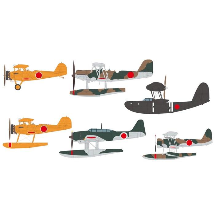 Pit Road 1/700 Серия Skywave Морские самолеты Императорского японского флота Набор 2 Пластиковая модель S82 (Самолет) Окрашенный в массе 1,5 x 1,6 x 1 см