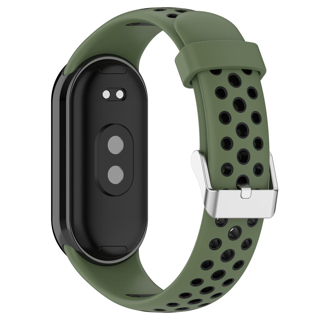 Для Xiaomi Smart Band 9 NFC/9/8 NFC/8 Ремешки для часов Силиконовый ремешок с разъемом из нержавеющей стали