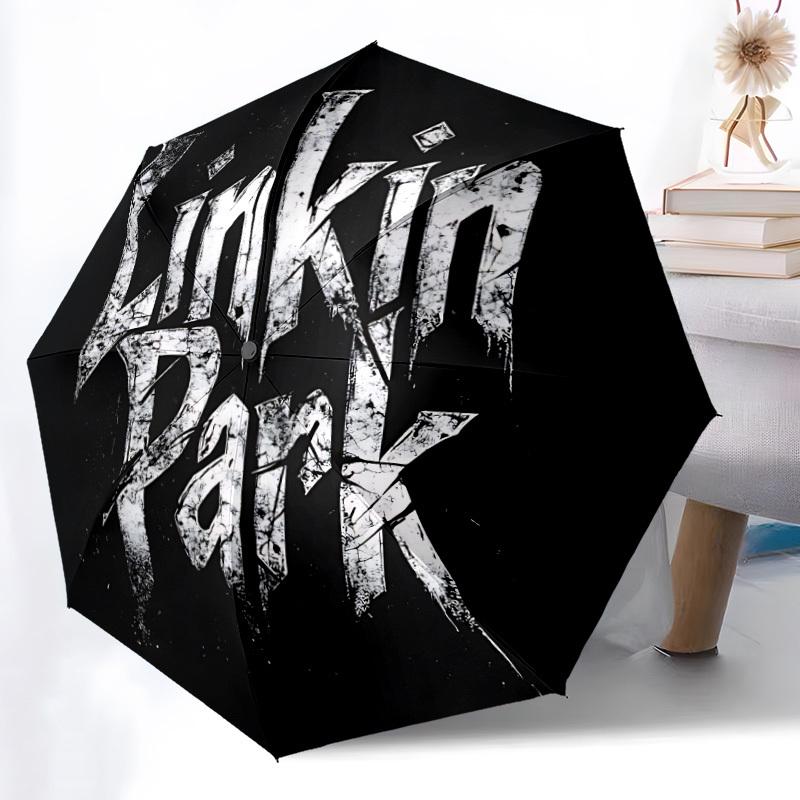 1 шт. Складной зонт Linkin Park (открывающийся/закрывающийся) - Дождевик для путешествий, Полностью портативный зонт для мужчин 8 ребер yy251229027