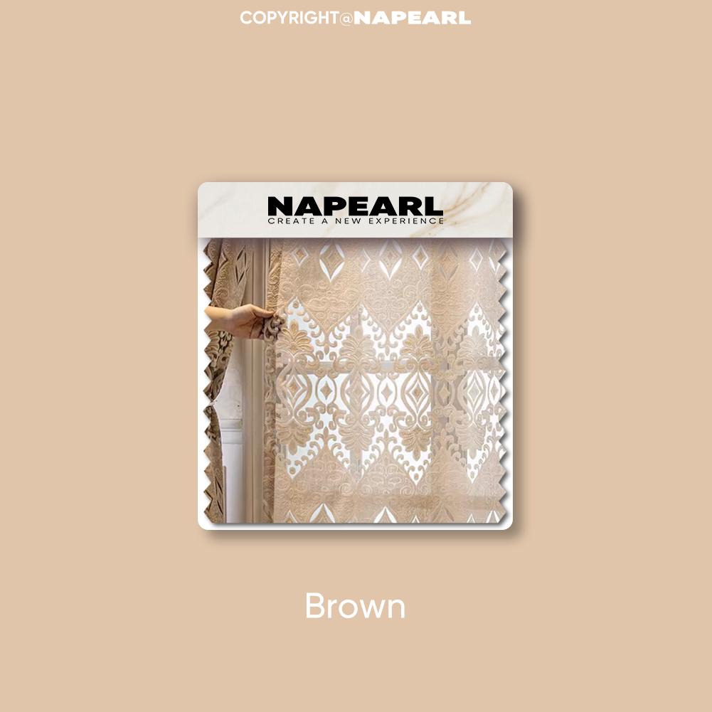 1 шт. NAPEARL 10-30% затемняющие модные и роскошные жаккардовые полые удобные шторы для гостиной, спальни, домашнего декора