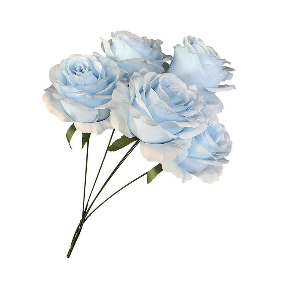 Silk Artificial Rose Flower 5 Heads Wedding Floral for Wedding and Festival Decoration