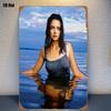 D PC Винтажная жестяная табличка PC Красивая женщина Арт для Спальни Бара Гаража Сада Уличный Декор