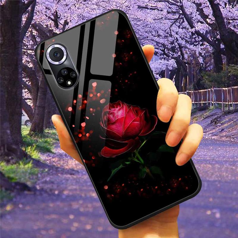 Чехол для Honor 50 Pro Закаленное Стекло Звездный Мрамор Жесткая Задняя Крышка для Телефона Huawei Honor 50 Чехлы Honor50 Защитные