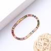18K Gold Plated Cubic Zircon Adjustable Colorful Bracelets For Women Girls Rainbow CZ Jewelry Best Birthday Party Wedding Gift