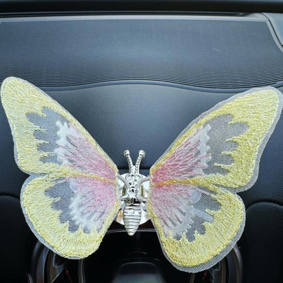 Butterfly Car Ornament for Center Console Air Outlet Adhesive Design Wing-Dancing Butterfly Decor