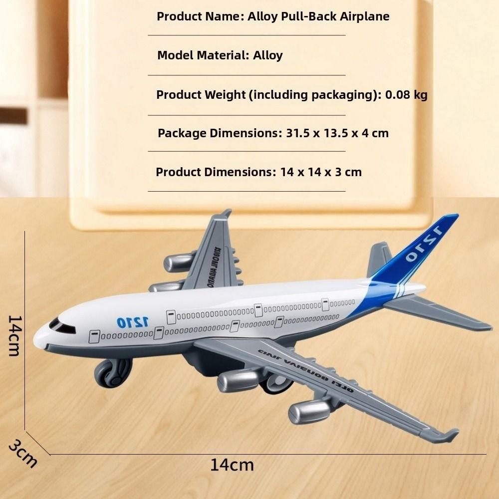 2pcs Alloy Inertia Airplane Airliner Toys Force Control Transporter Plane Model Boy Girls Gift