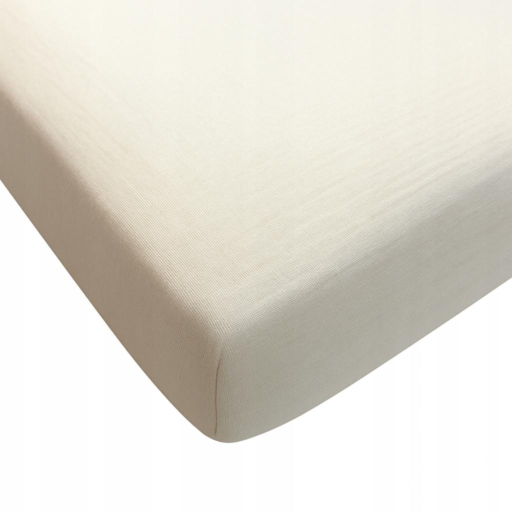 120X60 Muslin Bed Sheet 100% With Elastic Band Polish Product Ecru