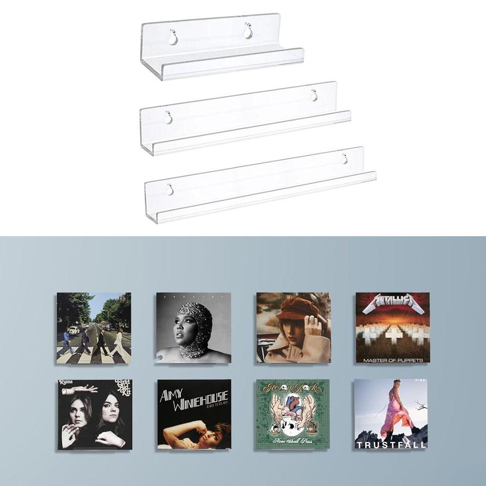 Прозрачный альбом-держатель для записей Дисплей Акриловая полка для журналов Плавающие полки для книг Гостиная