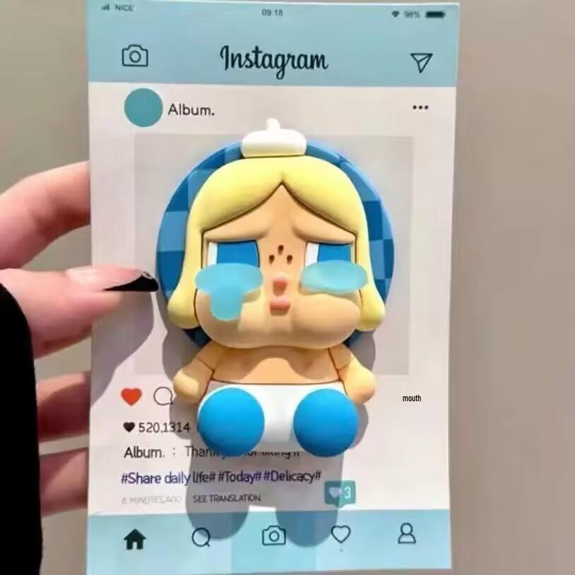 3D Силиконовый Мультяшный Плачущая Звезда Держатель для Мобильного Телефона и Выдвижной Держатель-Подушка