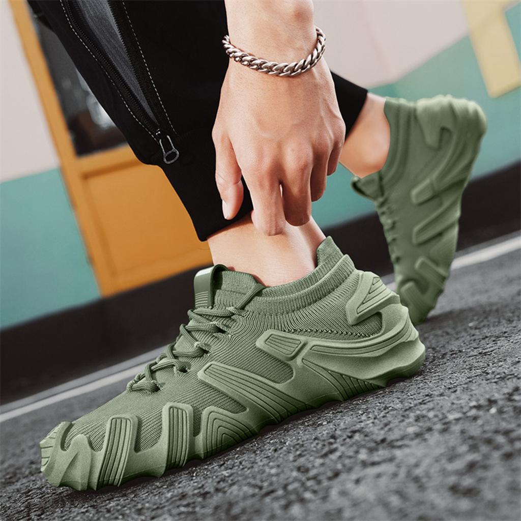 Men's Shoes New Casual Shoes Octopus Flying Woven Shoes Socks Shoes One Pedal Lazy Shoes Platform Fashion Sports Shoes