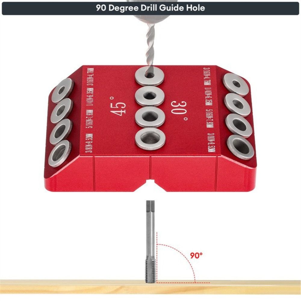 High Hardness Angle Drill Template Block 30 45 90 Degree Cable Railing Drill Jig Stairs Handrail