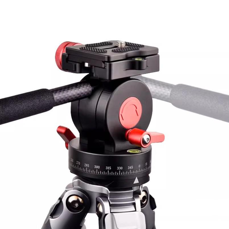 2D Panoramic DSLR Pan Tilt Head with Hydraulic Damping Ball for Photography & Videography Tripod Set