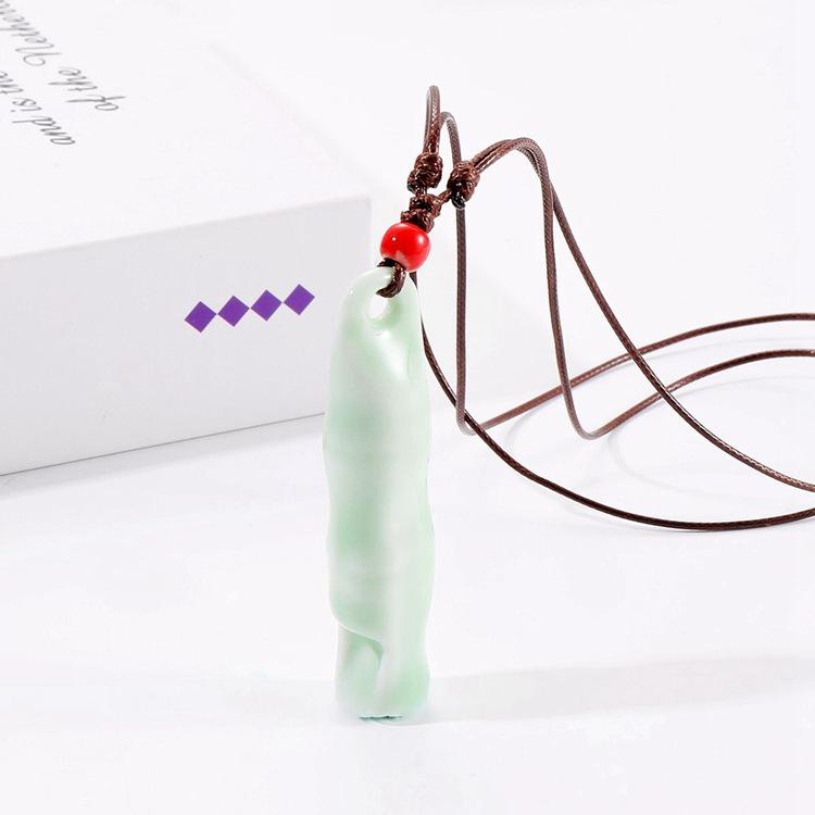 Керамические украшения Бамбуковый свисток, в который можно дуть Винтажное ожерелье Торговая цепочка Богемские украшения