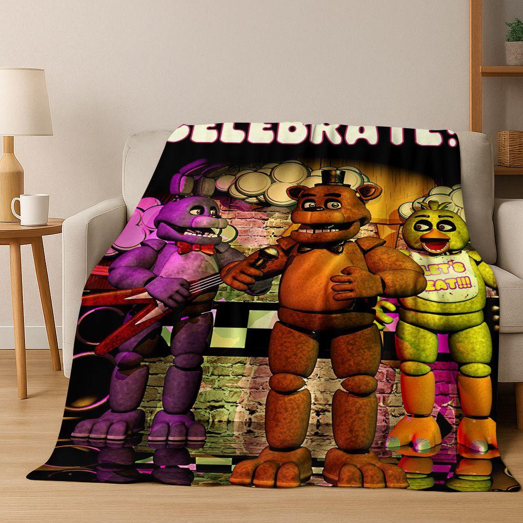 3D F-FNAF Игра Мультяшное Фланелевое Одеяло Мягкое Теплое Плед для Кровати Спальни Комнаты Гостиной Путешествий Кемпинга Пикника Подарок