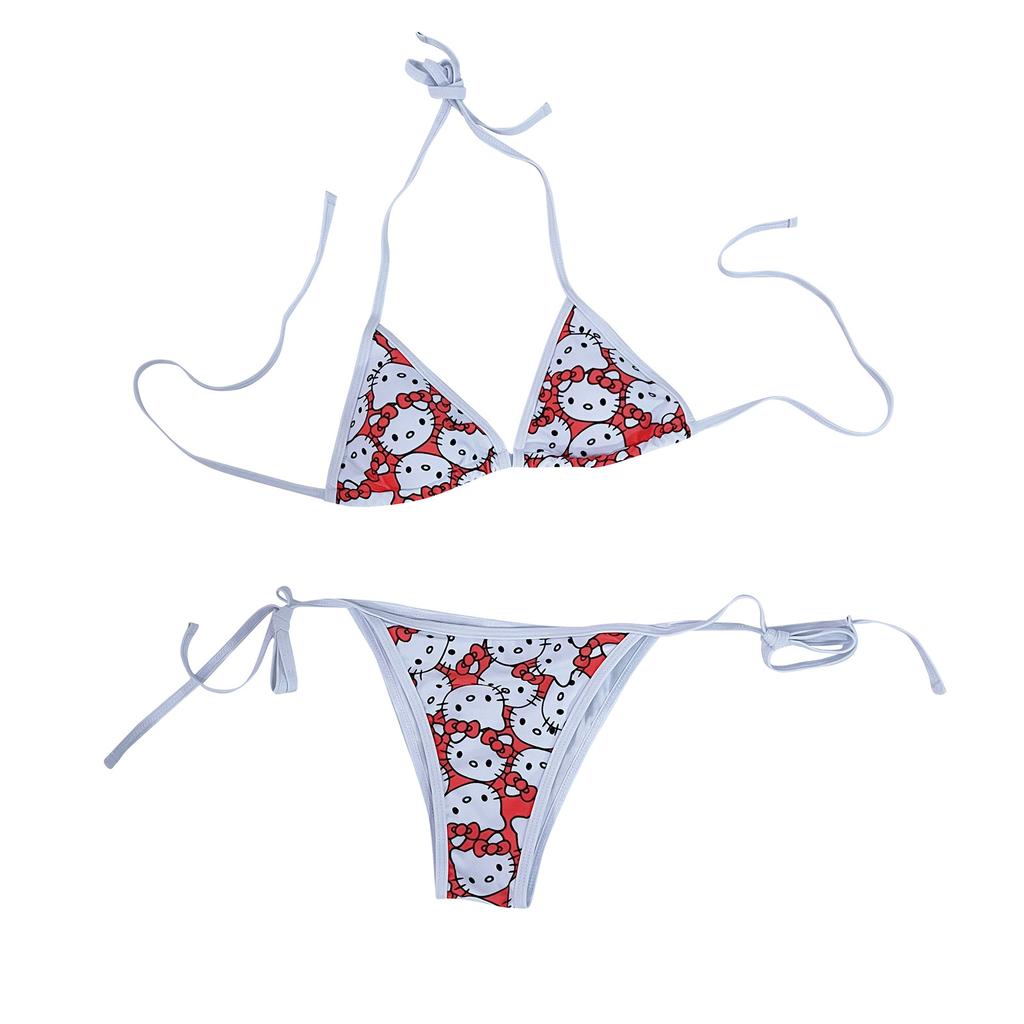 Женский раздельный купальник Купальник на бретельках Подкладка для купальника Купальник с открытой спиной Раздельный купальник Жилет с трусами Узкий Купальный комплект в полоску