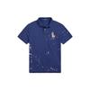Polo SS23 Color Logo Embroidered Button Short Sleeve Polo Shirt Men Tops Navy-Blue MNPOKNI1N822105-410