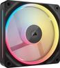 CORSAIR iCUE LINK LX120-R RGB Комплект расширения, 120-мм ШИМ-вентилятор для корпуса ПК с двойным световым кольцом, одиночная упаковка, черный (CO-9051049-WW)