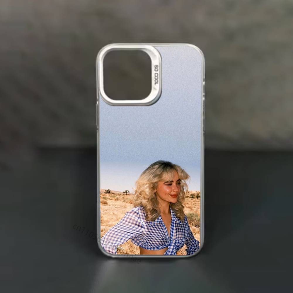 S-sabrina C-Carpenter Cartoon Phone Case for iPhone 15 16 Pro Max Air SE 11 13 Pro 14 Plus 12 11Pro 15Pro Max 16e Cover