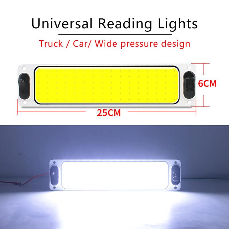 12V 24V Лампа Led Cob Strip Диодная лампа для грузовика для автомобильных лампочек для чтения