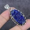 Ювелирный кулон из стерлингового серебра 925 пробы с лазуритом и драгоценным камнем 2,17 дюйма