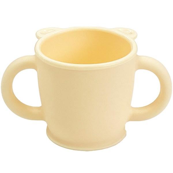 Organic Factory Baby Silicone Teddy Bear Both Hand Cup, Butter Cream, 1 Piece