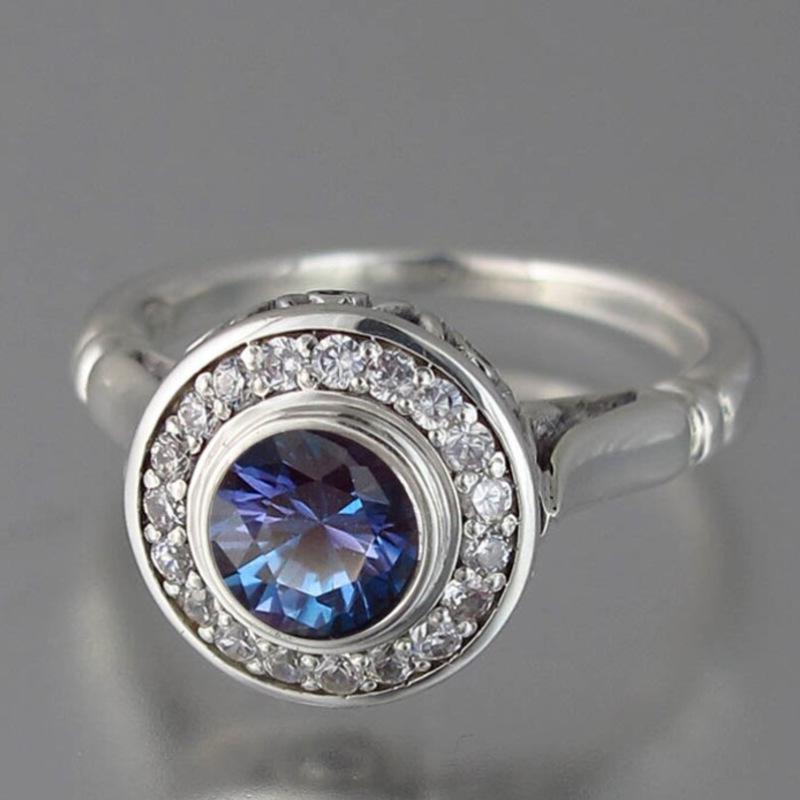 European and American Zircon Rings for Women, Double-layered Rings, Fashionable Internet Celebrity Index Finger Rings