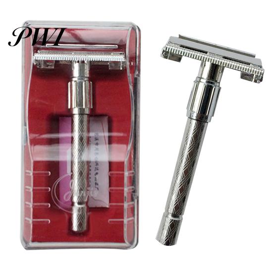 Double Edge Razor with Long Handle Manual Professional Men Facial for Daily