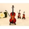 Новая игровая фигурка крошечной скрипки, Самый маленький в мире миниатюрный музыкальный инструмент, Аксессуар для кукольного домика или брелок, Подарки-приколы