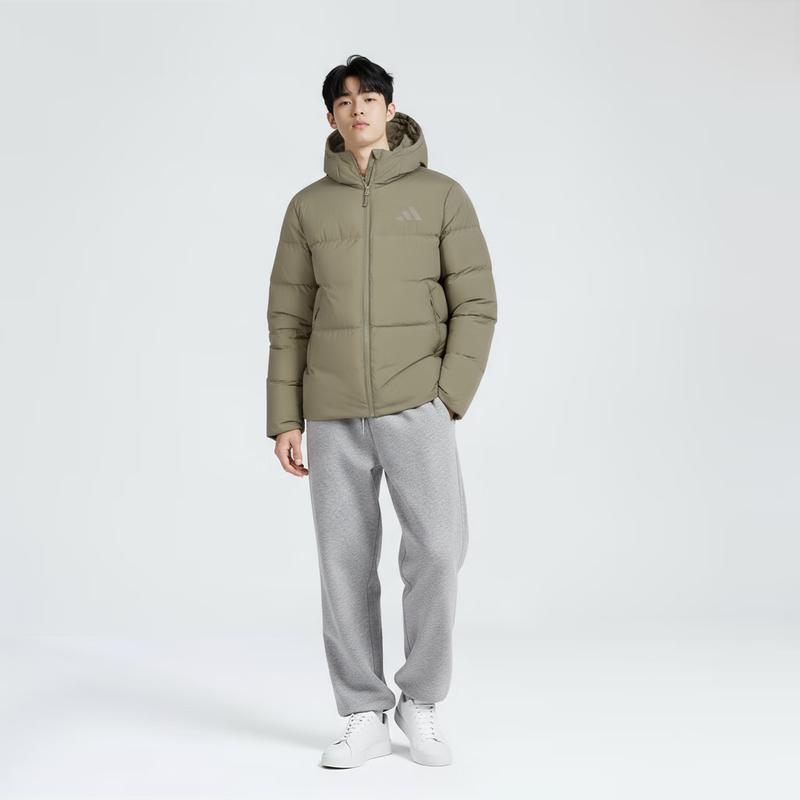 adidas Мужская спортивная стеганая куртка средней длины с наполнителем из пуха JV6188